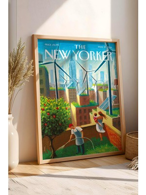 The New Yorker Çerçeveli Tablo May 19 2014 - New Yorkun Geleceği Tablosu