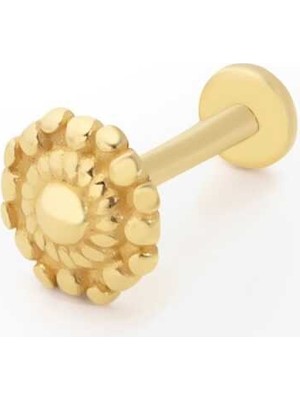 Çiçek Desen Minimal Tragus Piercing