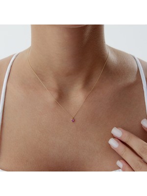 Pink Stone Kalp Kolye