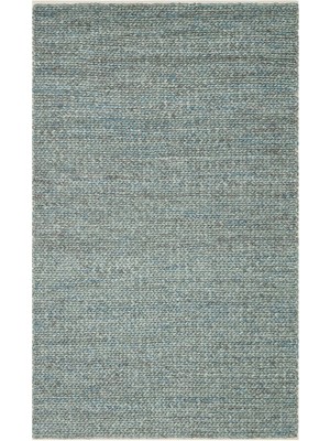 Ybbs Modern Mavi Yün Dikdörtgen Modern Desenli Akrilik Hav Vermeyen Leke Tutmayan Kolay Temizlenen Yumuşak Makine Salon Yolluk Jüt Halı