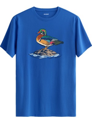 Ördek Tasarım Doğa Temalı %100 Pamuk Premium Kumaş Konforlu Tişört