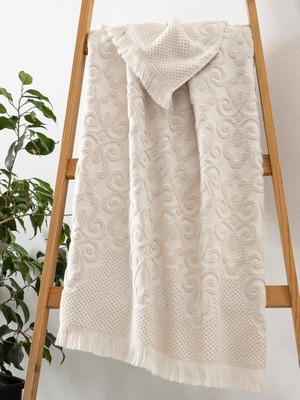 Jakarlı Pamuk Havlu Neroli Büyük Boy, Yüksek Emicilik 70X140