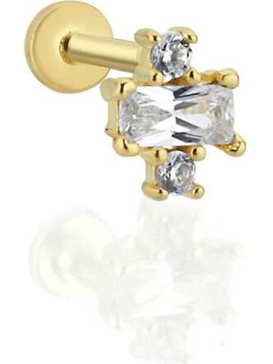 Taşlı Artı Tragus Piercing
