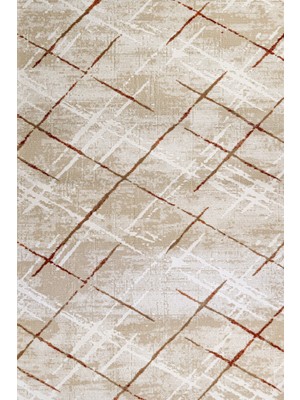 Bespoky 80x150 cm Krem Krm Modern Lüks Yıkanabilir Halı | Mutfak Balkon Yatak Odası Halısı | Leke Tutmayan Kaymaz | KRM_TOKYO-001K