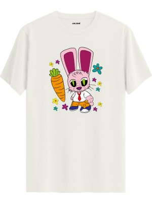 Elektrik Gücü Karakter Baskı %100 Pamuk Premium Kumaş Tişört