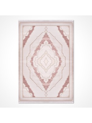 Mckinley Çerçeveli Gri Akrilik Dikdörtgen Modern Desenli Akrilik Hav Vermeyen Leke Tutmayan Kolay Temizlenen Yumuşak Makine Salon Yolluk Mutfak Halı