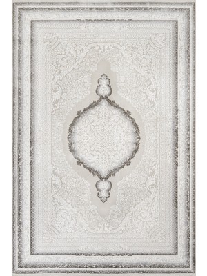 Bespoky 80x150 cm Gri Stn Klasik Yıkanabilir Halı | Mutfak Balkon Yatak Odası Halısı | Leke Tutmayan Kaymaz | STN_FEEL-001A