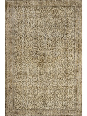 Bespoky 80x150 cm Kahverengi Modern Vintage Yıkanabilir Halı | Mutfak Balkon Yatak Odası Halısı | Leke Tutmayan Kaymaz | SRK_VİNTAGE-197