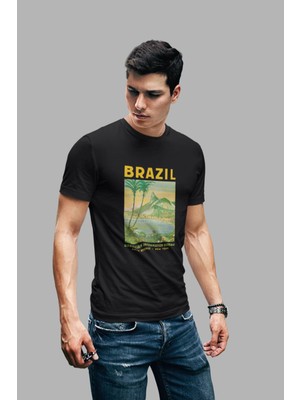 Koi Art Design Brazıl Baskılı/ Erkek Çok Renkli T-Shirt / Premium Quality / Regular Fit