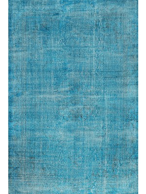 Bespoky 80x150 cm Turkuaz Klasik Vintage Yıkanabilir Halı | Mutfak Balkon Yatak Odası Halısı | Leke Tutmayan Kaymaz | SRK_VİNTAGE-120