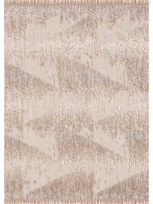 Bespoky 80x150 cm Bej Rio Modern Yıkanabilir Halı | Mutfak Balkon Yatak Odası Halısı | Leke Tutmayan Kaymaz | RİO-RIO04