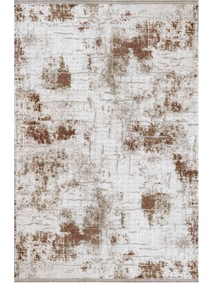  Modern Kahverengi Akrilik Dikdörtgen Modern Desenli Akrilik Hav Vermeyen Leke Tutmayan Kolay Temizlenen Yumuşak Makine Salon Yolluk Mutfak Halı