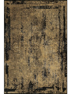 Bespoky 80x150 cm Sarı Krm Modern Lüks Yıkanabilir Halı | Mutfak Balkon Yatak Odası Halısı | Leke Tutmayan Kaymaz | KRM_PRAG-003S