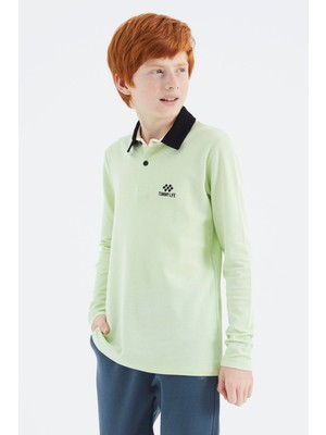 Tommy Life Açık Yeşil Polo Yaka Basic Erkek Çocuk T-Shirt - 11171