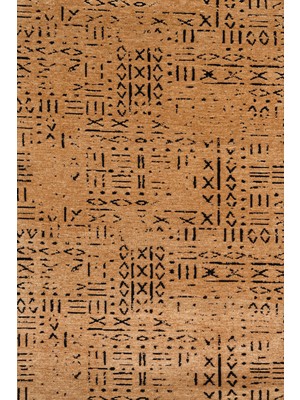 Bespoky 80x150 cm Sarı Hal Modern Yıkanabilir Halı | Mutfak Balkon Yatak Odası Halısı | Leke Tutmayan Kaymaz | CREA_HAL-6B