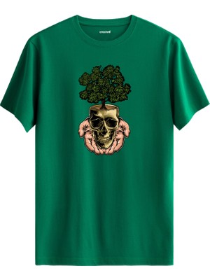 Kurukafa Ağaç Baskılı Sokak Stili Günlük Rahat Tarz %100 Pamuk Tişört