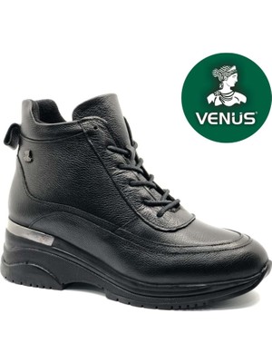 Venüs Kadın Deri Bağcıklı Bot 2313091K - Siyah - 36