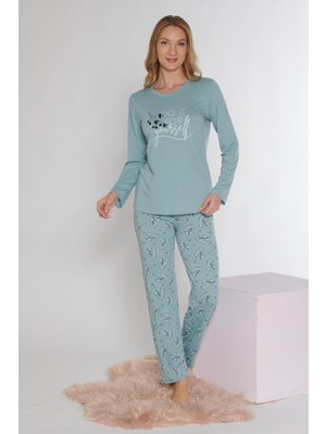 Uzun Kol Pijama Takımı Viskon Alperi 790-37