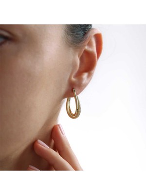 Ikili Su Damlası Küpe