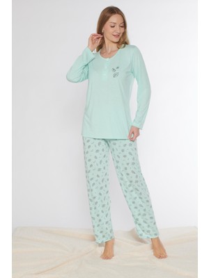 Uzun Kol Pijama Takımı Viskon Alperi 790-77