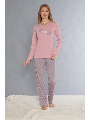 Uzun Kol Pijama Takımı Viskon Alperi 790-82