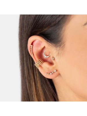 Beş Tektaşlı Helix Piercing