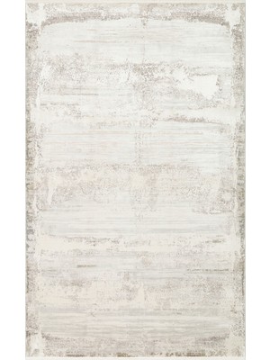 Madhavi Modern Gri Akrilik Dikdörtgen Modern Desenli Akrilik Hav Vermeyen Leke Tutmayan Kolay Temizlenen Yumuşak Makine Salon Yolluk Mutfak Halı