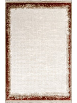 Haldwani Çerçeveli Krem Akrilik Dikdörtgen Modern Desenli Akrilik Hav Vermeyen Leke Tutmayan Kolay Temizlenen Yumuşak Makine Salon Yolluk Mutfak Halı