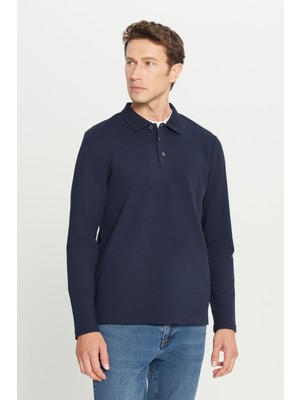 Altınyıldız Classics %100 Pamuk Standart Fit Normal Kesim Polo Yaka Sweatshirt