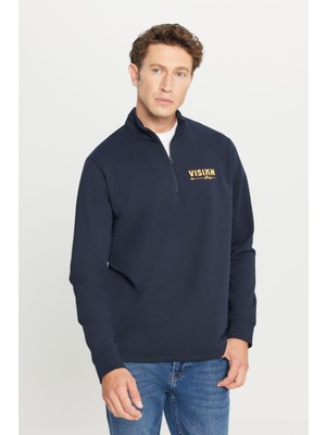 Altınyıldız Classics Pamuklu Standart Fit Normal Kesim Bato Yaka Sweatshirt