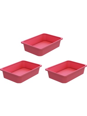 Moniev Kids Montessori Oyuncak Dolabı Kutusu Saklama Kutusu 41X30.5X10 Çocuklar Için Aktivite Kutusu 3 Adet