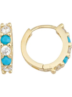 Opal ve Parlak Taş Çocuk Küpesi