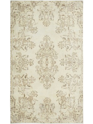 Atina Bej Eskitme Yün Modern Desenli Yün Hav Toz Vermez Leke Tutmayan Salon Yolluk Mutfak El Dokuma Halı