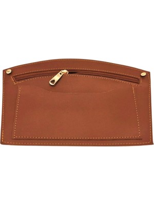 Angel Çanta Aksesuar 24X15 cm Taba  Renk Troklu Suni Deri Cep Light Gold Metalli