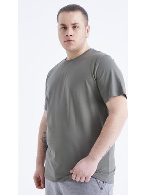 Tommy Life Çağla Basic Kısa Kol O Yaka Büyük Beden Erkek T-Shirt - 88072