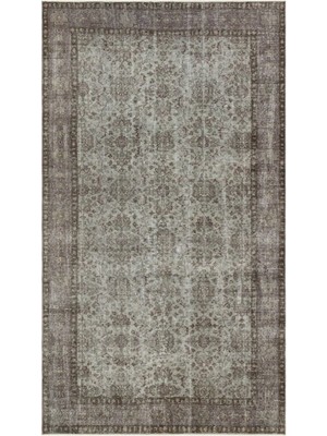 Hali.Net 162x285 cm Bej Açık Gri Bitkisel Vintage Bütünsel Halı | Salon Yatak Odası Halısı | Hav Vermez | UNİQUE-35174