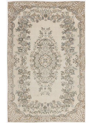 Atina Krem Eskitme Yün Modern Desenli Yün Hav Toz Vermez Leke Tutmayan Salon Yolluk Mutfak El Dokuma Halı