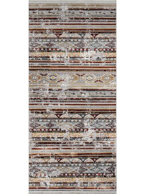Bespoky 80x150 cm Sarı Kenzo Modern Stone Yıkanabilir Halı | Mutfak Balkon Yatak Odası Halısı | Leke Tutmayan Kaymaz | KENZO-KN004M