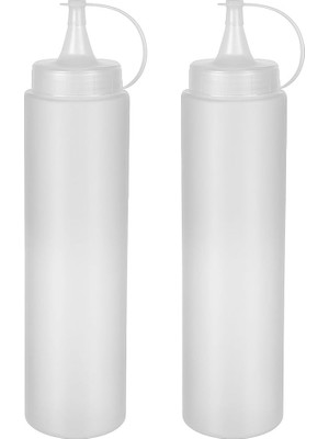2 Adet Sos Şişesi 700 ml Plastik Yağlık Sirkelik Ketçap Mayonez Sızdırmaz Sosluk Yağdanlık