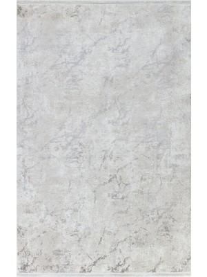 Hali.Net 80x150 cm Gri Modern Klasik Çerçeveli Halı | Mutfak Balkon Salon Halısı | Hav Vermez Leke Tutmaz | 6251-GRİ