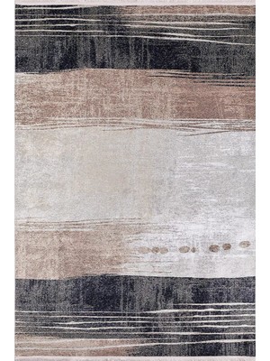 Hali.Net 80x150 cm Kahverengi Dijital Baskı Etnik Patchwork Halı | Mutfak Balkon Salon Halısı | Hav Vermez Hipoalerjenik | HALN-HLN952