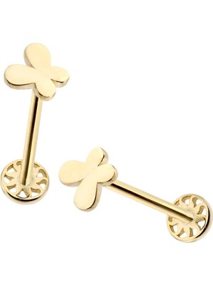 Kelebek Plaka Tragus Piercing