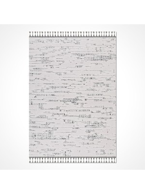 Gri Modern Etnik Desenli Hav Vermeyen Leke Tutmayan Kolay Temizlenen Yumuşak Makine Salon Yolluk Mutfak Halı