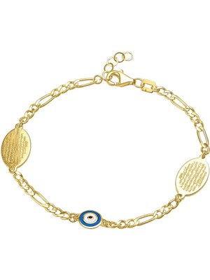 Nazar Boncuklu Ayet-El Kürsi Çocuk Bilekliği