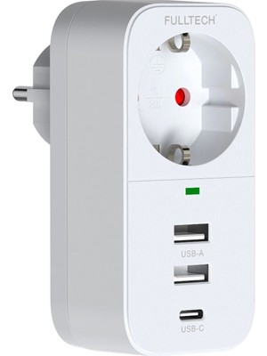 2.4A Çıkışlı 2xusb 1xtypec Tekli Priz FTR17