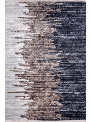 Bespoky 80x150 cm Bej Modern Etnik Yıkanabilir Halı | Mutfak Balkon Yatak Odası Halısı | Leke Tutmayan Kaymaz | HALN-HLN902