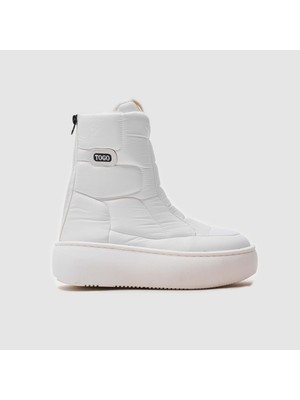 Togo Kadın Kar Botu 060077 Beyaz Paraşüt Dış Materyal ile Rahat Yürüyüş ve Şık Görünüm