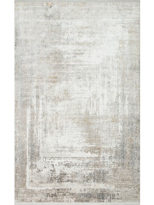 Bespoky 80x150 cm Bej Zurıch Modern Yıkanabilir Halı | Mutfak Balkon Yatak Odası Halısı | Leke Tutmayan Kaymaz