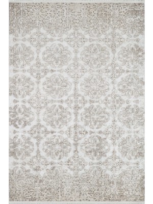 Hali.Net 80x150 cm Krem Dijital Baskı Etnik Patchwork Halı | Mutfak Balkon Salon Halısı | Hav Vermez Hipoalerjenik | HALN-HLN1590