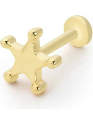 Top Detaylı Büyük Yıldız Tragus Piercing
